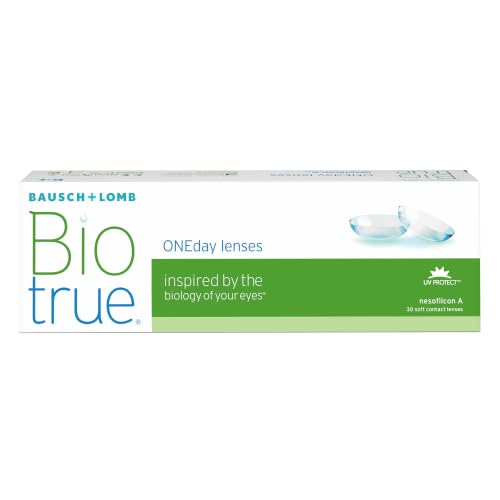 Biotrue ONEday Lenti a Contatto Correttive Giornaliere 30 Lenti -1.00 D | Bausch + Lomb,Lenti a Contatto Giornaliere Sferiche, CB 8.6 mm, DIA 14.2 mm (Negative)