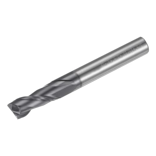 Image of uxcell End Mill 3 /8 inch x 15 /16 inch 2 Flutes Spiral Helical Groove Tungsten Steel Straight Shank CNC Milling Bits