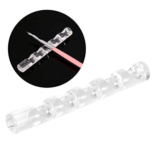 Soporte acrílico para pinceles y lápices de uñas miniatura 6
