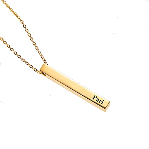 Image of Pari Cursive Gold & Silver Name Pendant Necklace, Best Jewelry Gift for Girls.