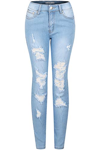 2LUV Women's Distressed Skinny Jeans