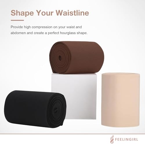 Image of FeelinGirl Waist Trainer for Women Trimmer Belt Waist Cincher Tummy Wrap Plus Size Snatch Bandage Body Shaper