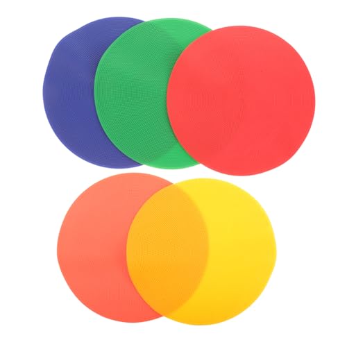 Mikikit 5Pcs Soccer Training Sign Discs Durable Football Markers for Outdoor Sports for and Training Courses