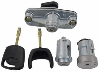 Locking Cylinder Door Lock Ignition Lock Trunk Complete Set Compatible with Ford Mondeo 3 2000-2007