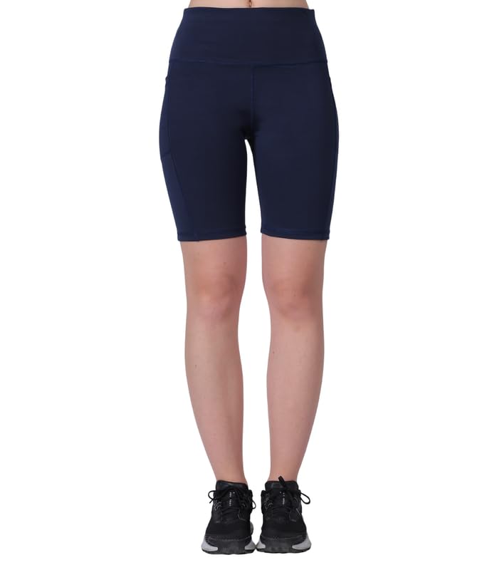 GZ Women High Waist Active Shorts Blue | Sculpt Fit Gym Shorts | Stretchable Running, Yoga & Training Wear-image-48