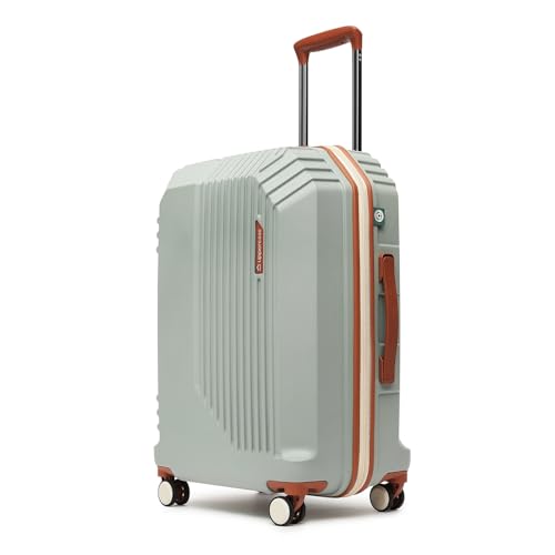 Image of uppercase Vector (Medium) 65cm, Check-in Sustainable Trolley Bag, Hardsided Anti-Scratch 8 Wheel Double Spinner Luggage, TSA Lock & Anti-Theft Zippers, Suitcase for Unisex, 2000 Days Warranty (Green)