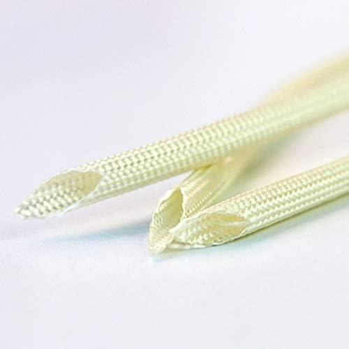 Gaine de rangement de câbles, gaine isolante en fibre de verre souple tressée haute température de 1 à 60 mm de diamètre | 2.5*500cm