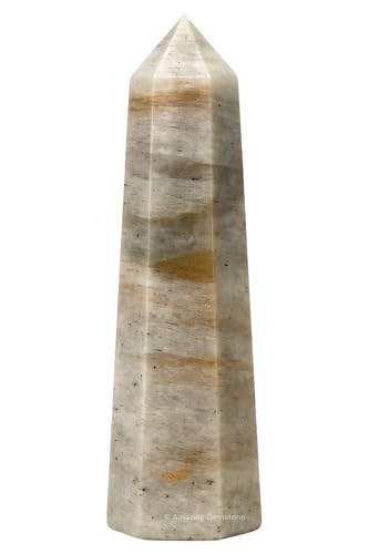 Image of Amazing Gemstone Chrysoberyl Cats Eye Crystal Towers - Natural Healing Crystal Point Obelisk for Reiki Healing and Crystal Grid (2 inch to 3 inch INCH)