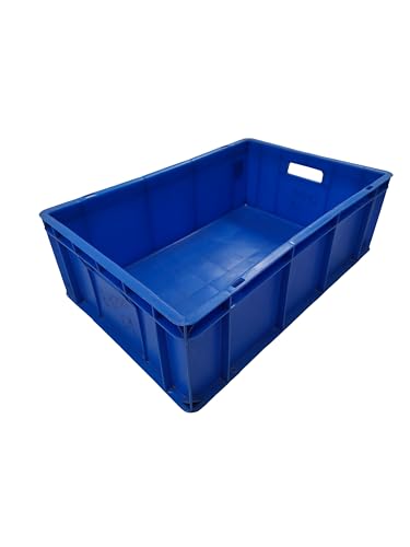 Image of ARISTO Portable and Stackable Plastic Storage Container Box Crate 64200 CH designed for multipurpose storage Blue