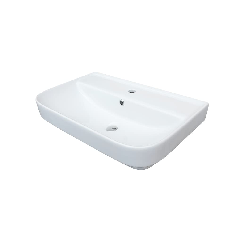 Waschbecken Flora Slim 45 cm Weiß Keramik