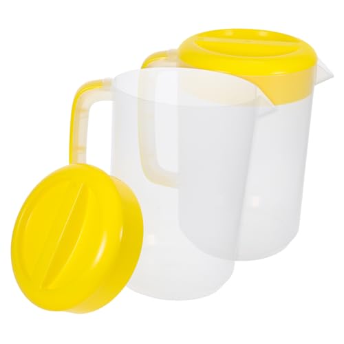 Cabilock 2pezzi Caraffa Per Acqua Con Beccuccio e Coperchio Grande Capacità Per Bevande Fredde Realizzata in Plastica Spessa Con Misurazioni Precise Sul Lato Leggera e Portatile Per Campegg