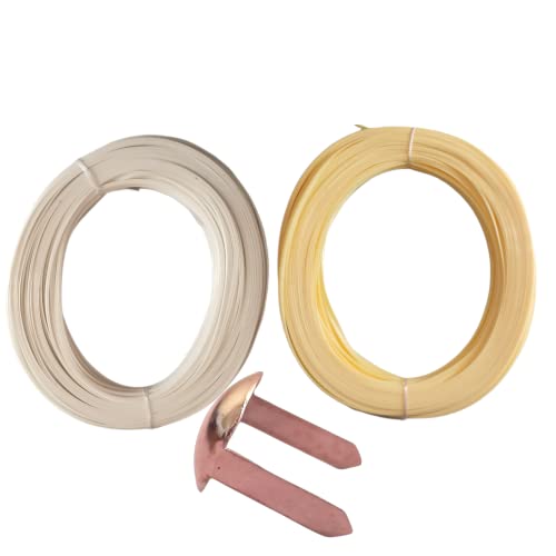 Image of ADW CRAFT'S Plastic Wire for Basket Making(2 Colours Best Combo|Plastic Koodai wire|Glass Wire For Basket Making|Koodai Wire Roll|Plastic Wire For Koodai (200 Grms, White+Light Cream, 1)