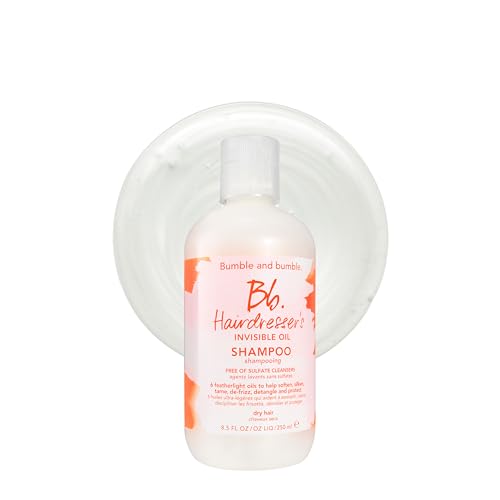 Bumble and bumble. Hairdressers Invisible Oil Hydrating Shampoo | Hydrating Anti Frizz Softening Color Safe | Curly Wavy Straight | With Argan Oil Coconut Oil + Grapeseed Oil 250 ml