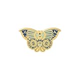 Pin's papillon papillon personnalisé insecte broche vêtements revers badge bleu pour, Pierre Verre Pierre Émail Verre, Zircone cubique Agate Obsidienne