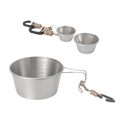 kowaku Camping Cup Camping Bowl with Handle Lightweight Compact Portable Tableware Equipment for Backpacking Outdoor Hunting Camping, 30ml