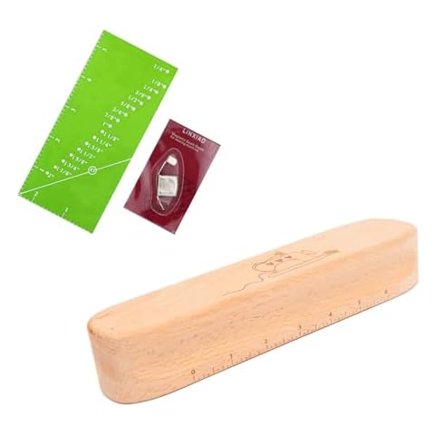 Seam Guide Ruler with Magnetic Seam Guide and Tailors Clapper for Ironing and Quilting,LINXIAO Professional Sewing Tool for Flattening Fabrics,Sewing Cover