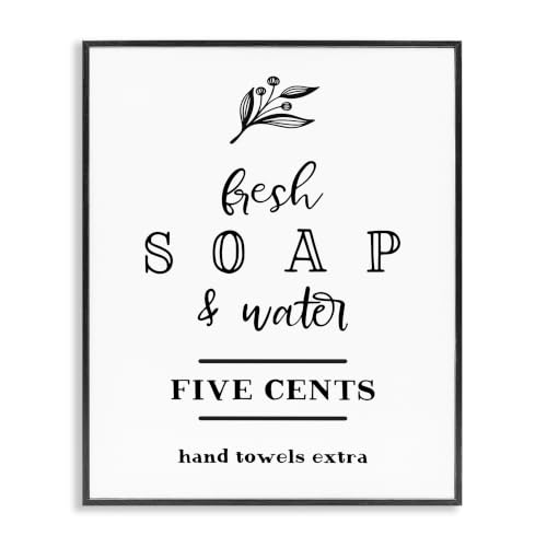 'Fresh Soap & Water Bathroom Washing Botanical'| Framed Giclee Art