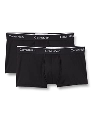 Calvin Klein Low Rise Trunk 2pk Boxer, Black/Black, X-Large (Lot de 2) Homme