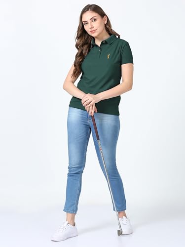 Image of STELLERS Women's Premium Polo T-Shirt, Regular Fit | Odour Resistant | Wrinkle Free | Quick Dry | Stretchable | Lightweight | Breathable | Sustainable | Anti-Static | Feather Touch Feel