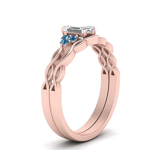 Alliance Infinity plaqué or rose avec pierre personnalisable - 2