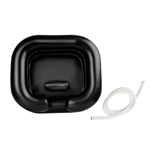 Generic シャンプー用のポータブル洗面器、ベッドサイドでの髪洗浄, 黒