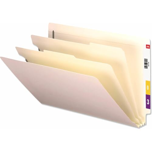 Universal 16151 Manila End Tab Folders with Full Cut, Legal, Six-Section (Box of 10)
