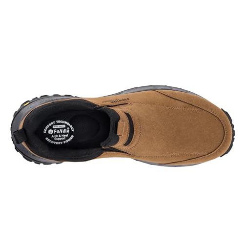 FitVille Wide Slip on Shoes for Men Hiking Walking Shoes Trekking Loafer with Arch Support | Slip Resistant | Wide Toe Box3
