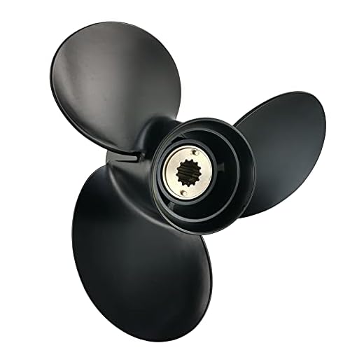Flish Aluminium propeller båt rekvisita (diameter 10 1/4-12 1/4) för Mercury utombordsmotor 25-70HP 10 3/4 tum x 12 tum 13 tandskenor, RH 3 blad (10 3/4 tum x 12 tum - 3 blad)