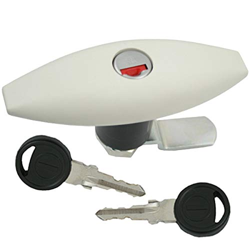 pro-Styling Klappenschloss Schloss Serviceklappe Gaskasten Wohnwagen Wohnmobil Caravan weiß Ellipse