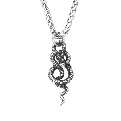 Pendentif colliers pour femmes hommes serpent | Cadeau bijoux hip hop