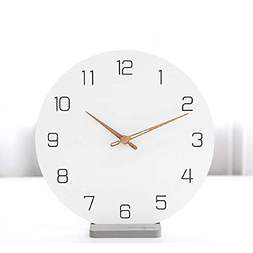 Horloge en MDF blanc et noyer noir au design moderne épuré pour hôtel