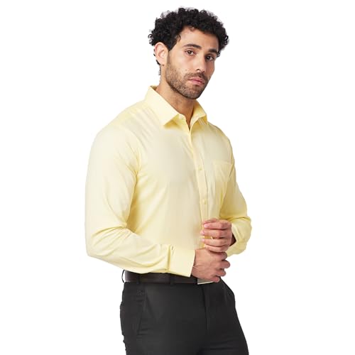 Image of Raymond Men Pure Cotton Slim Fit Structure Pattern Semi Cut Away Collar Formal Shirt