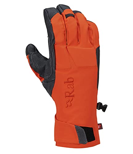 Rab Fulcrum GTX Waterproof Breathable GORE-TEX Leather Gloves for Climbing & Mountaineering - Firecracker - Medium