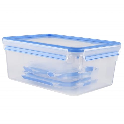 Emsa Clip & Close 017032508568 Contenitore Salvafreschezza, Plastica, Set 5 Pezzi, 0.15/0.25/0.55/1.00/3.70 l