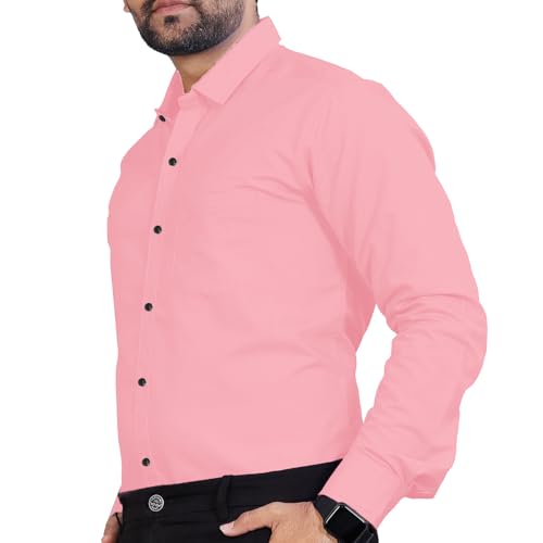 Image of Univibe Men's Slim Fit Full Sleeve Spread Collar Cotton Blend Shirt for Men and Boys
