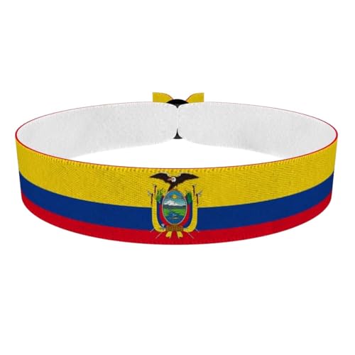 Druck-Palast Drapeau Équateur - Bijou en satin waterproof - Accessoire de mode unisexe - Idée cadeau pour passionnés - Accessoire coloré pour événements sportifs