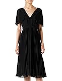 Eine Amazon-Marke Amazon-Marke: TRUTH & FABLE Damen Partykleid mit Plisseefalten, Schwarz (Black Black), 34, Label:XS