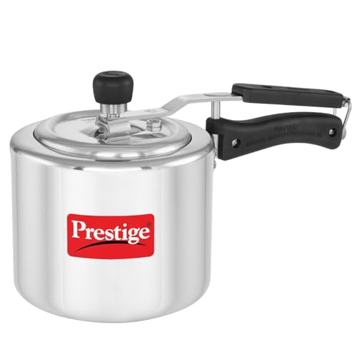 Prestige Svachh, 10730, 3 Liters, Straight Wall Aluminium Inner Lid Pressure Cooker, With Deep Lid For Spillage Control - Silver