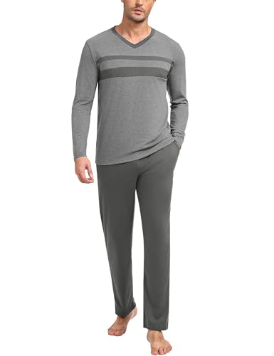 Pyjama homme coton anti-transpiration Nieery manches longues doux