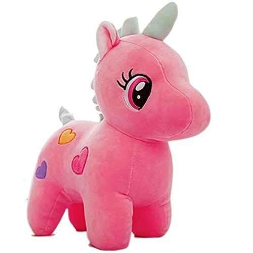 Image of DearJoy Unicorn Plush Soft Toy - Pink, 25cm
