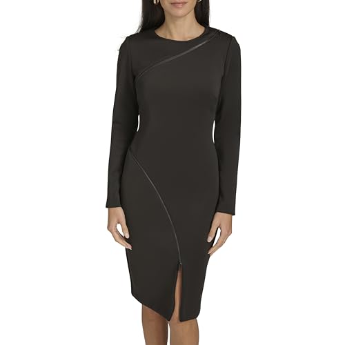 Calvin Klein Women's Zipper Scuba Sheath Dress