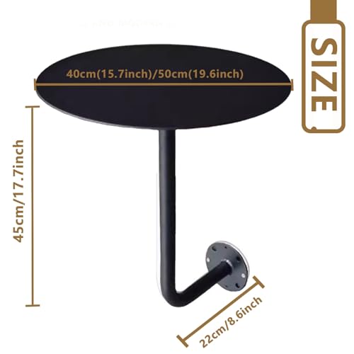 Grande table de bistrot design noir minimaliste pour salon
