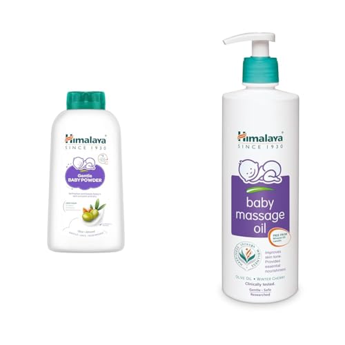 Image of Himalaya Powder For Baby, 700G And Himalaya Baby Massage Oil - 500Ml