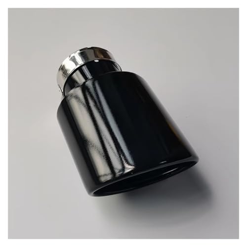 Embout d'échappement ovale noir acier inox premium 115mm look sport pour canule de silencieux