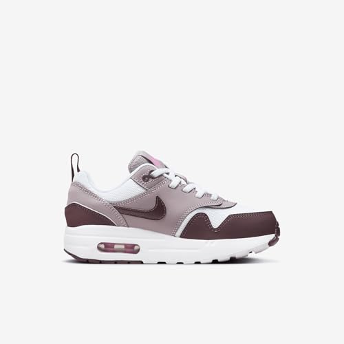 Nike Air Max 1 EasyOn Little Kids' Shoes (DZ3308-112, White/Light Violet Ore/Playful Pink/Burgundy Crush) Size 113