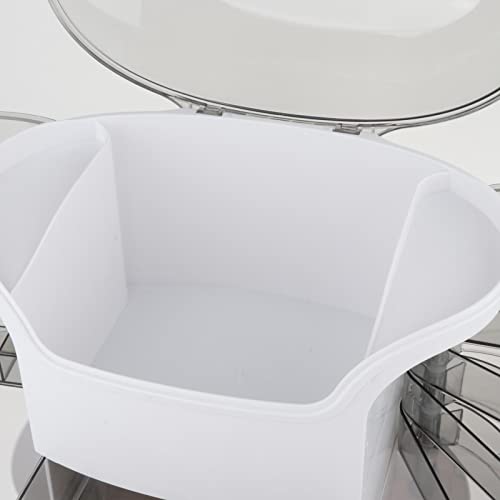 Organizador de maquillaje antipolvo caja de gran capacidad con cajones y tapa transparente blanca 4