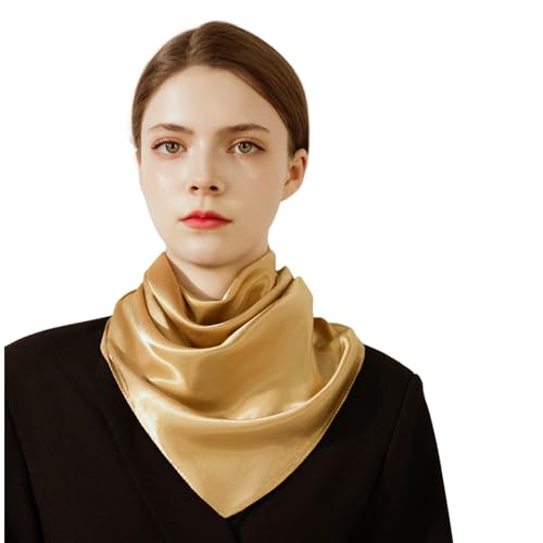 Women Satin Scarf, Satin Hair Bandanas Square Stain Scarf Vintage Head Scarves for Women3