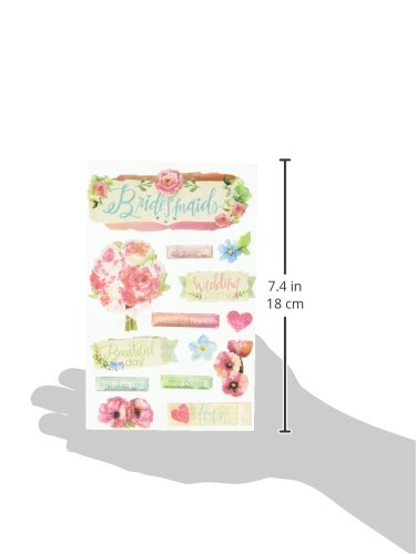 Pegatinas 3D de damas de honor Paper House para personalizar regalos de boda y tarjetas multicolor 3