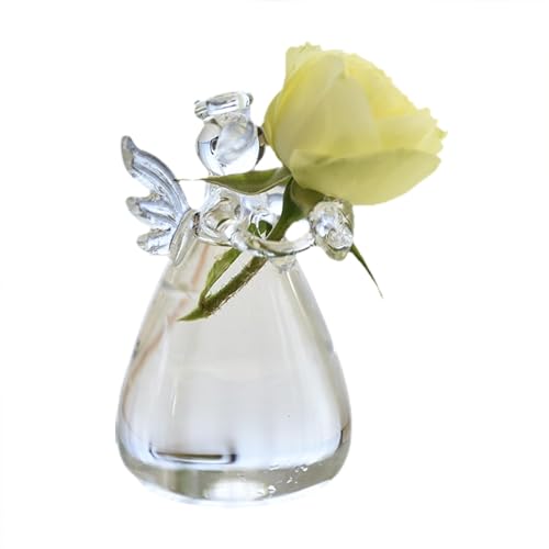 Petit vase hydroponique, vase en verre pour plantes anges – Vase hydroponique décoratif transparent pour la maison