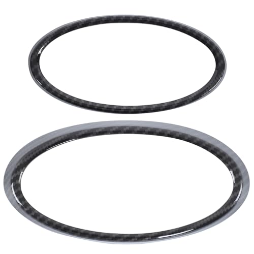 Image of Car Front Rear Emblems Ring Trim Cover Compatible with Subaru Crosstrek 2024 2025 Rear Trunk Tailgate Emblem Badge Logo Cover Front Hood Grille Circle Ring Center Logo Decorative Cover ABS Accessories